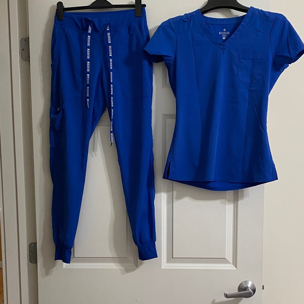 Med Couture Royal Blue Scrub Set